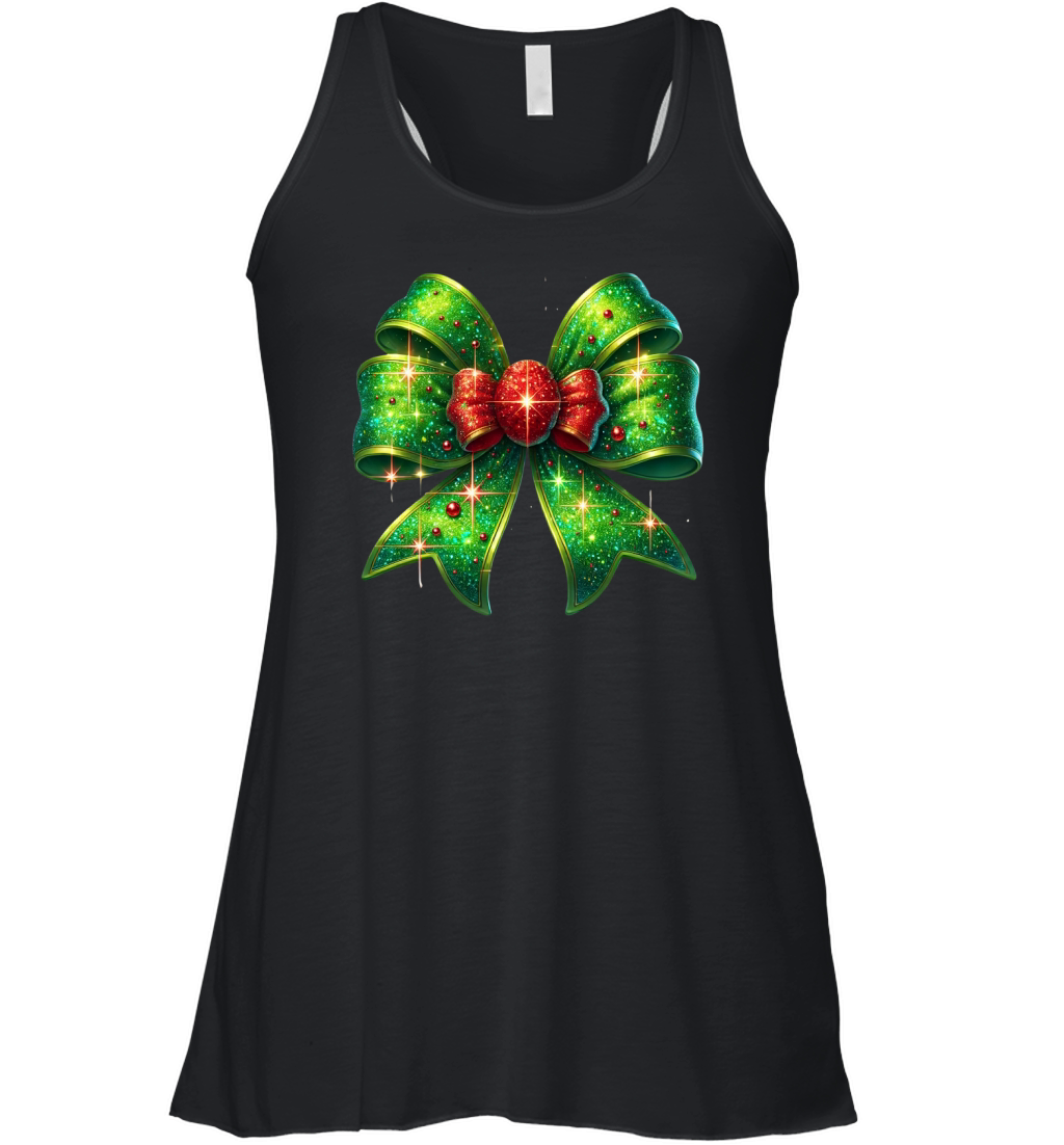Christmas Coquette Bow 9 09 Women's Flowy Tank Top