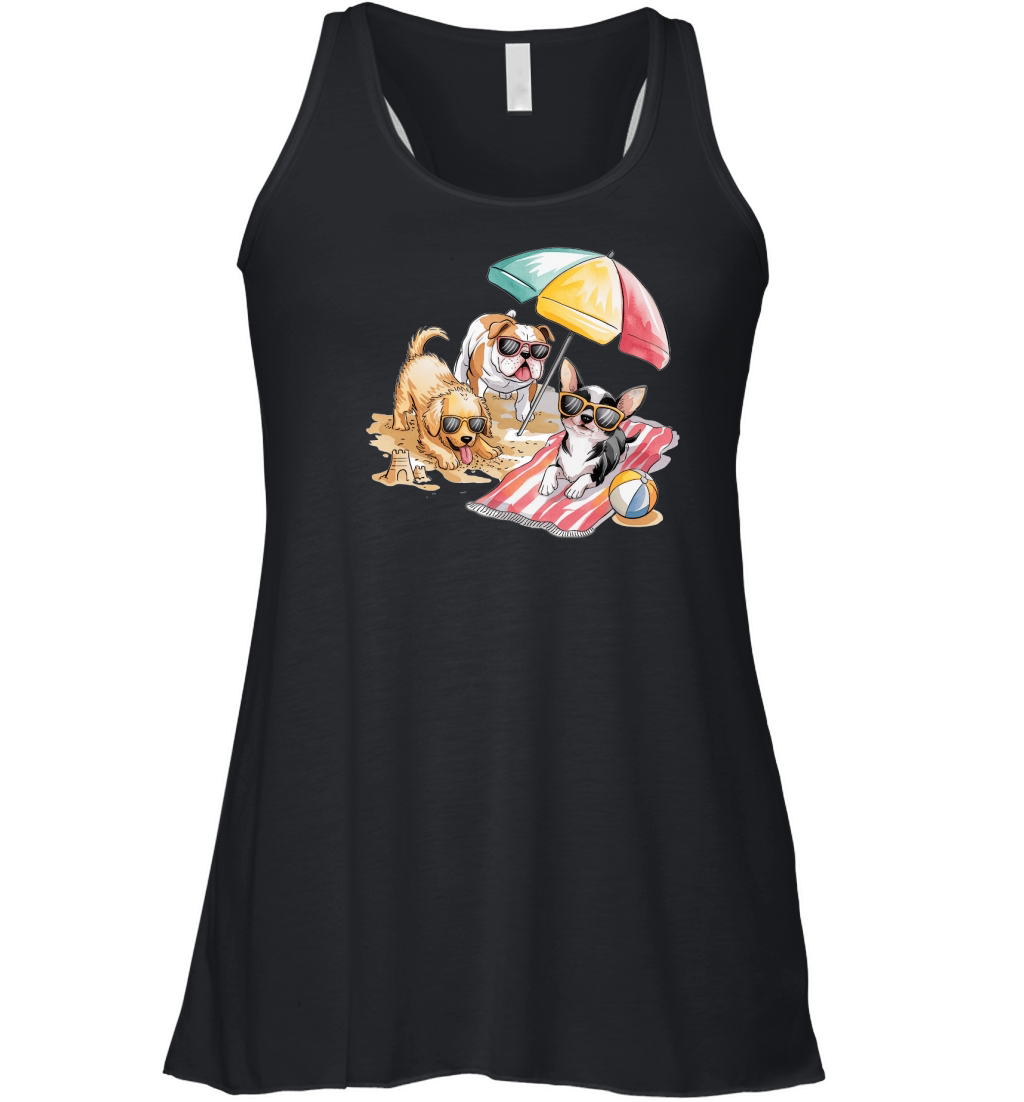 Dog Watercolor Bundle 03 Women's Flowy Tank Top