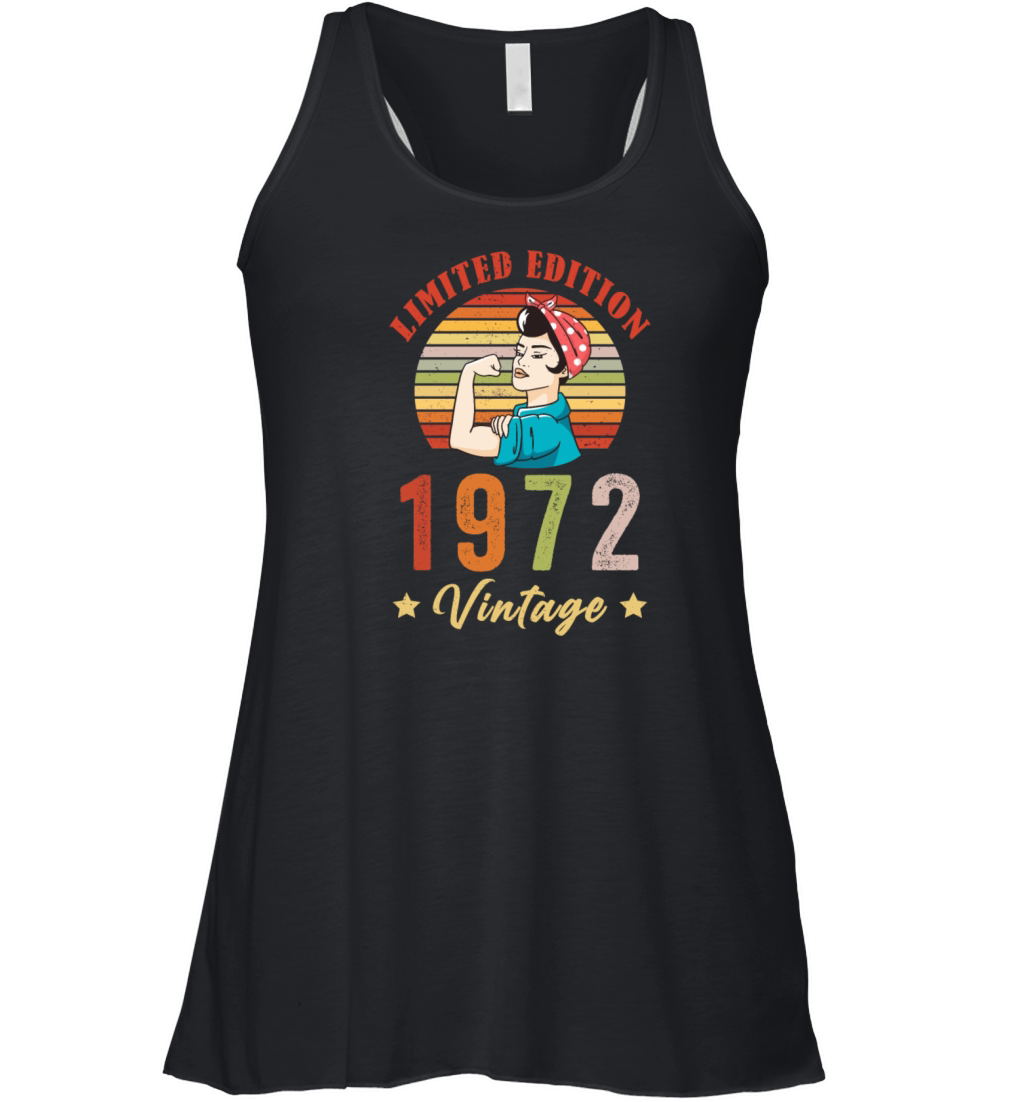 Retro Vintage 1972 50th Birthday Limited Edition Women's Flowy Tank Top