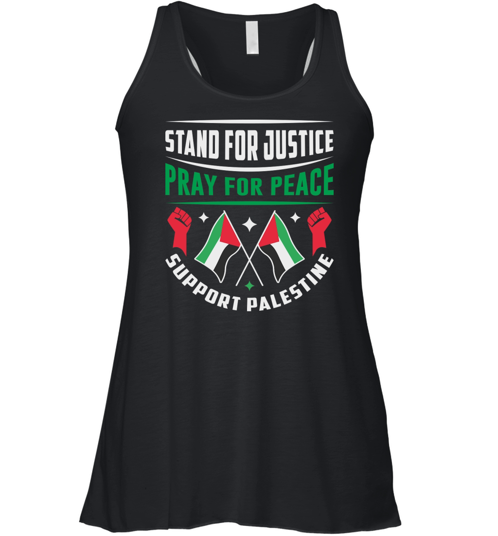 Stand For Justice Pray For Peace Support Palestine 01 Women's Flowy Tank Top