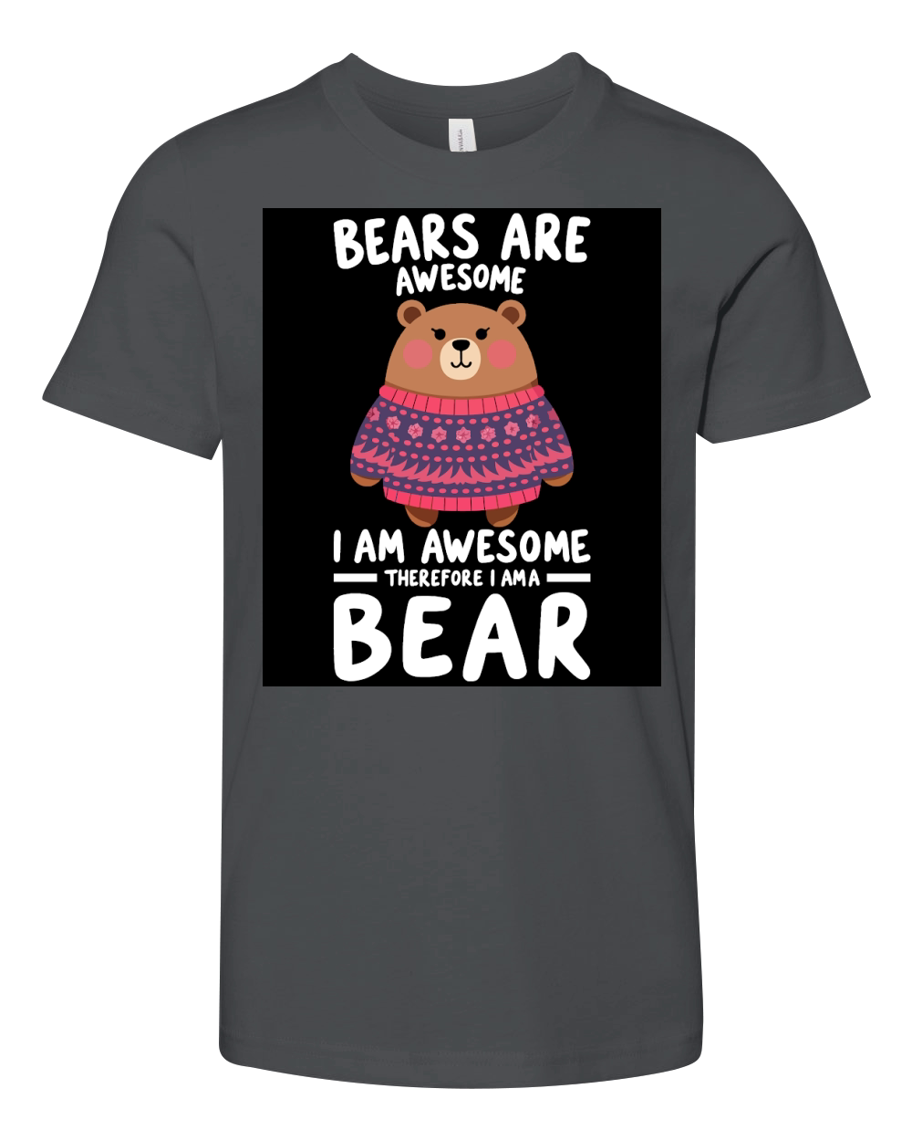 Bears are i am awesome bear Youth Unisex Jersey Tee