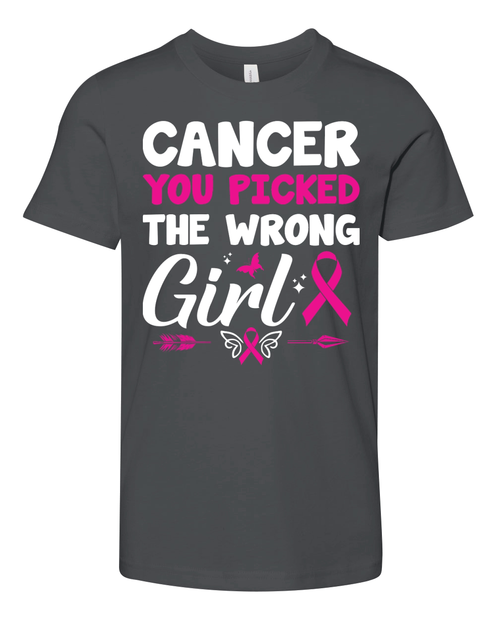 Cancer you picked the wrong girl Youth Unisex Jersey Tee