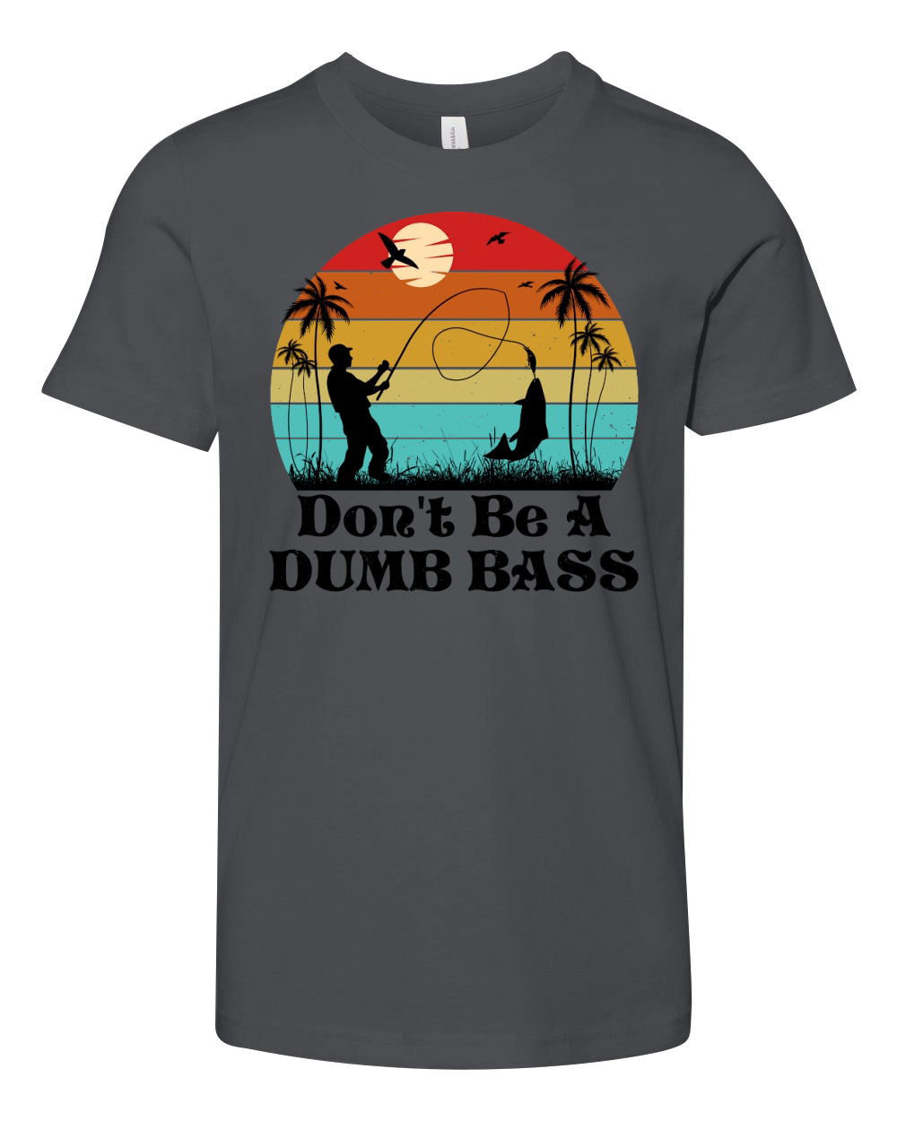 Dont Be A Dumb Bass Fishing T Shirt Design (3) Youth Unisex Jersey Tee
