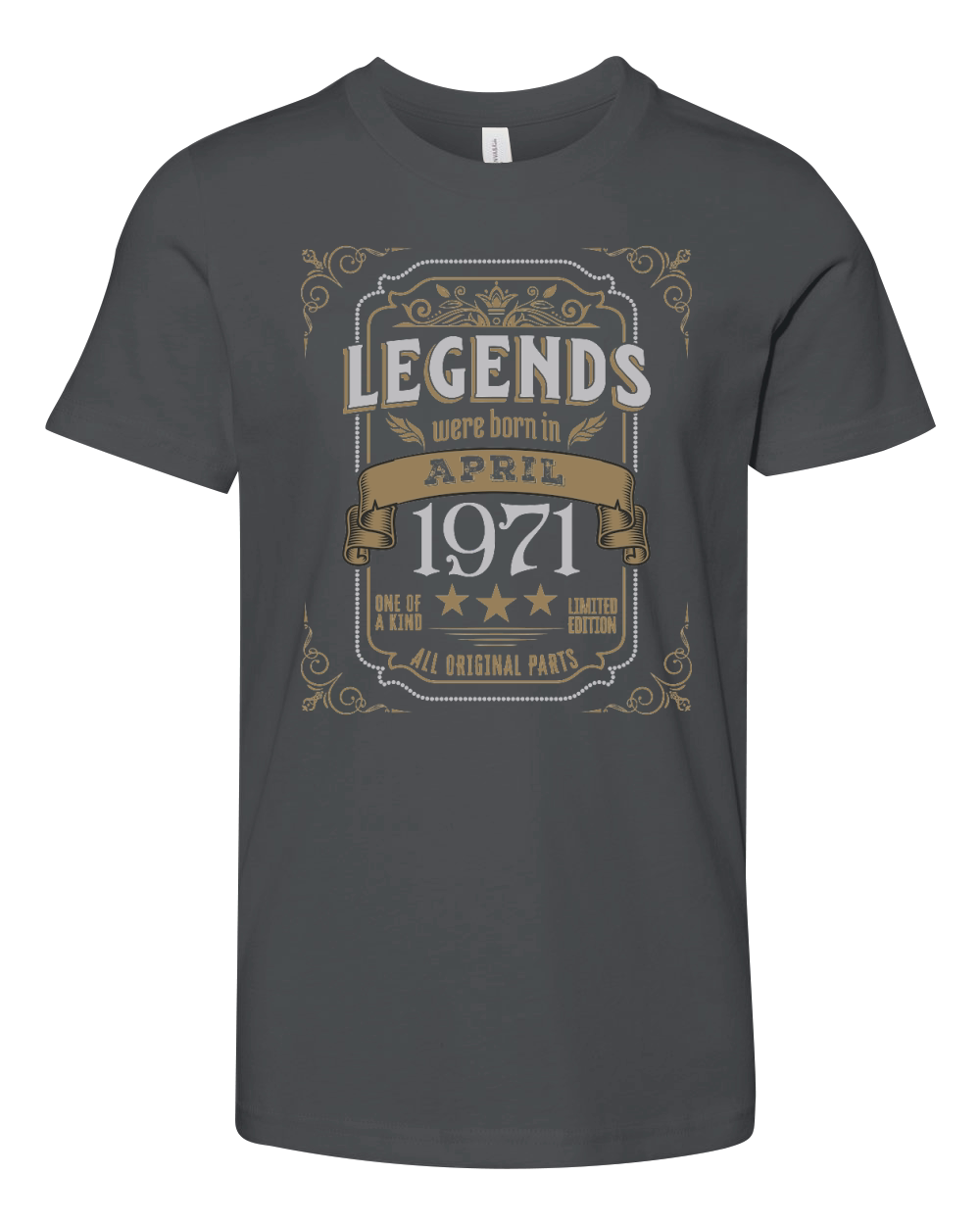 Legends Were Born In April 1971 Youth Unisex Jersey Tee