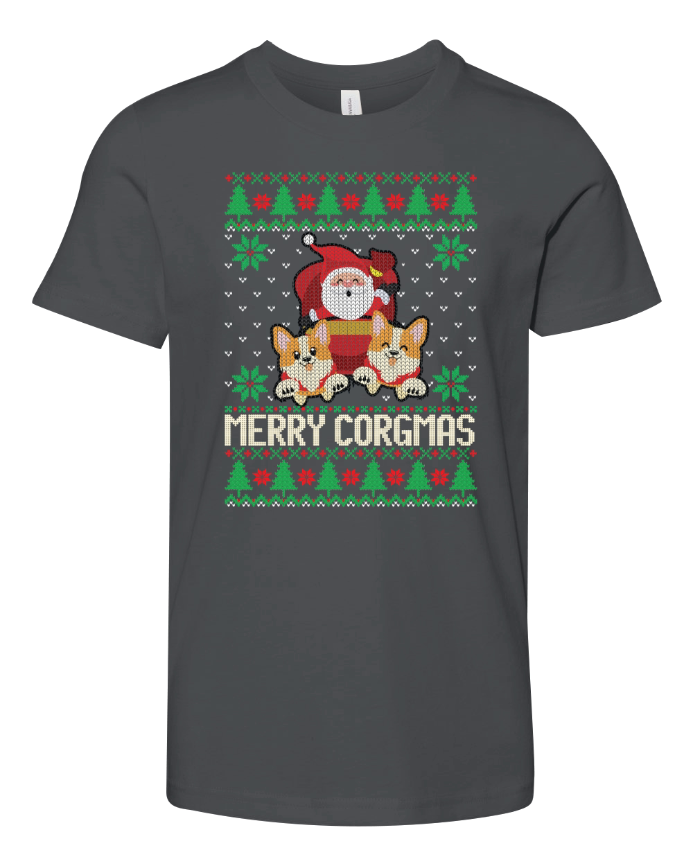 Merry corgmas ugly Christmas Youth Unisex Jersey Tee