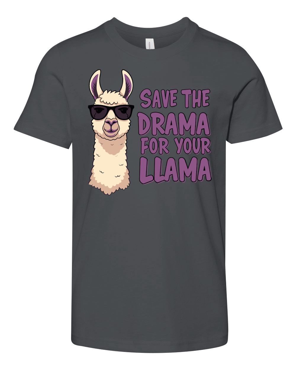 Save the drama for your llama 2 Youth Unisex Jersey Tee