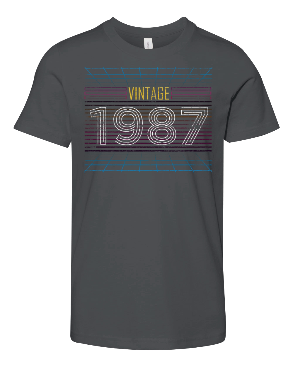Vintage 1987 34th Birthday Gift Youth Unisex Jersey Tee