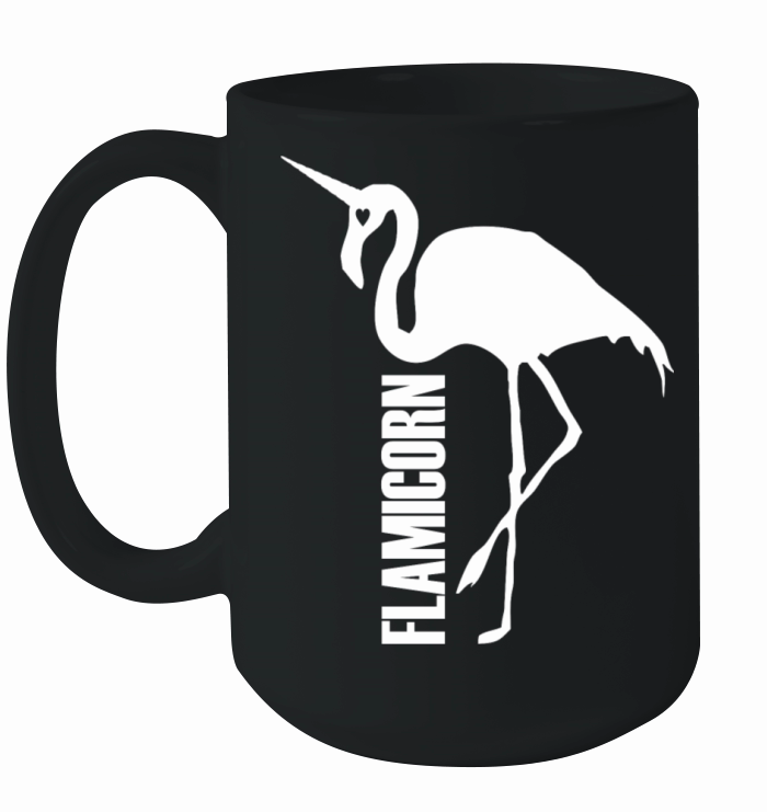 flamingo unicorn hybrid creature hybrids white Ceramic Mug