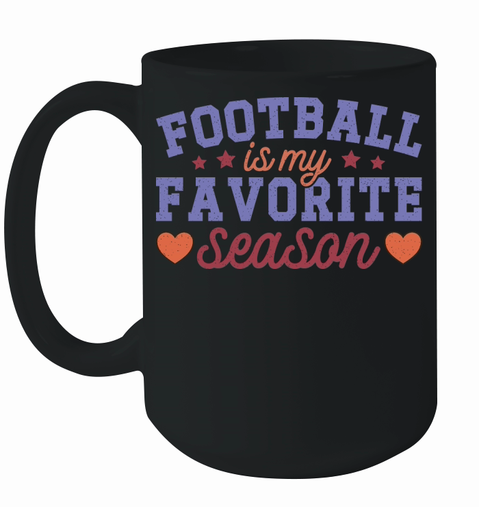 Football Is My Favorite Season color grunge Ceramic Mug