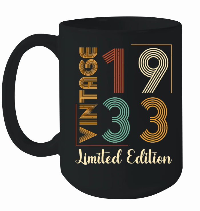 Vintage 1933 Limited Edition Birthday T Shirt Design (1) Ceramic Mug