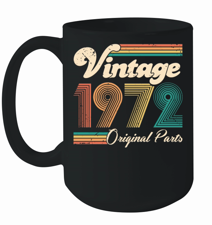 Vintage 1972 50th Birthday Fiftieth Gift Ceramic Mug