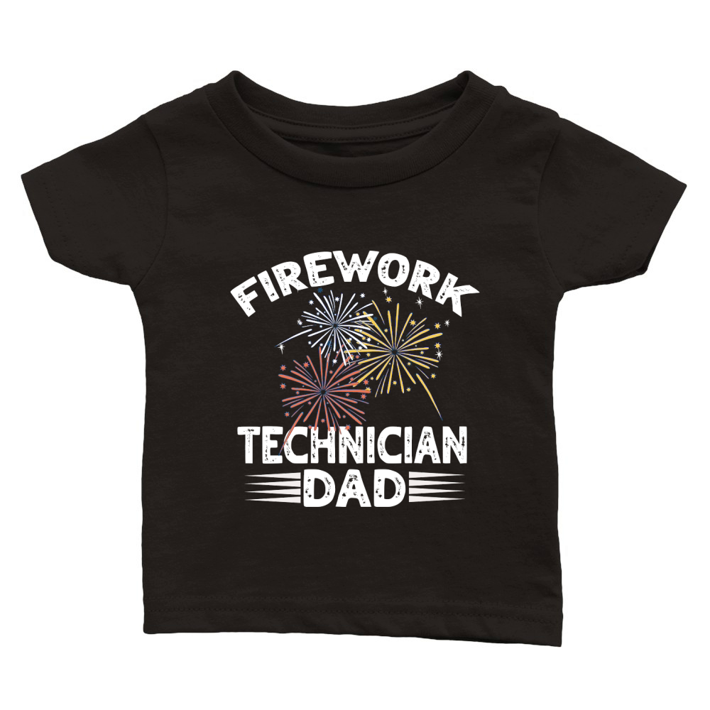 father day Firework Technician Daddy Funny America Classic Baby Crewneck T-shirt