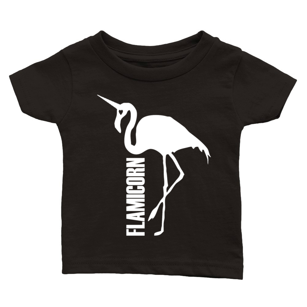 flamingo unicorn hybrid creature hybrids white Classic Baby Crewneck T-shirt