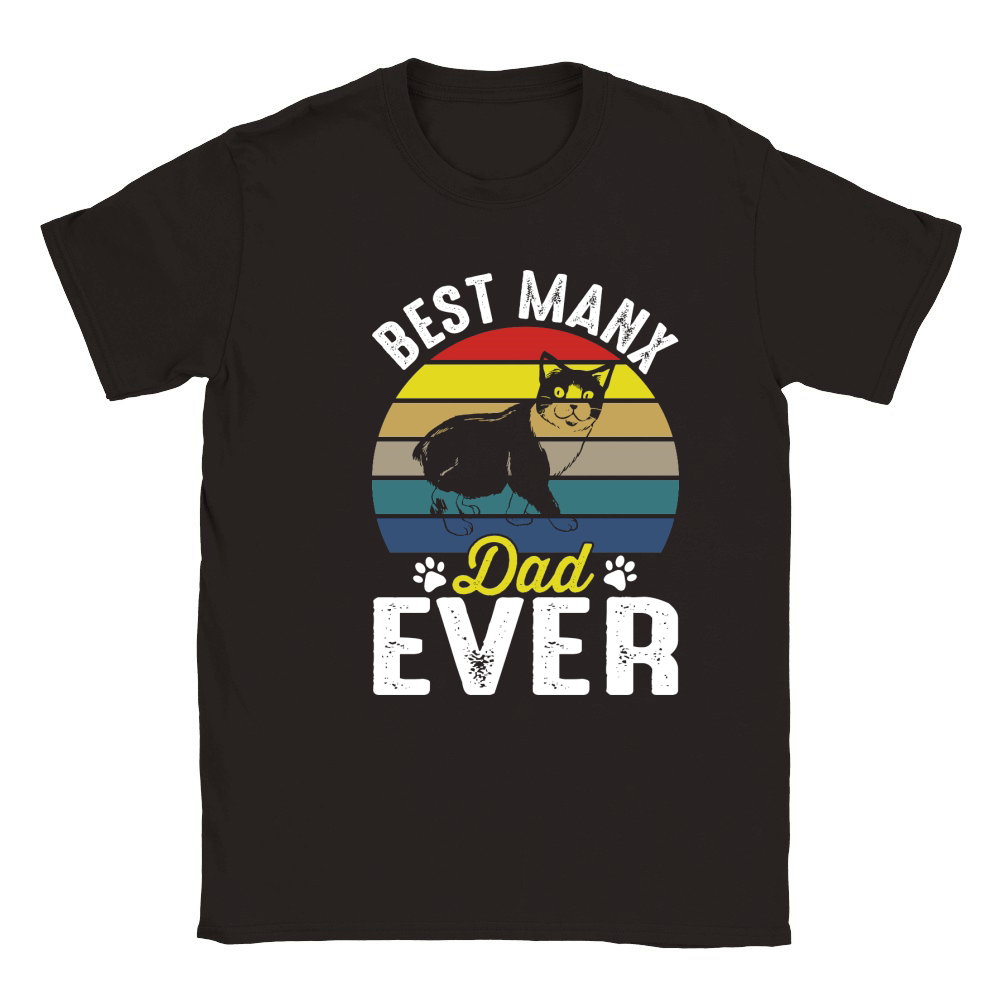 Best Manx Dad Ever Fathers Day Classic Kids Crewneck T-shirt