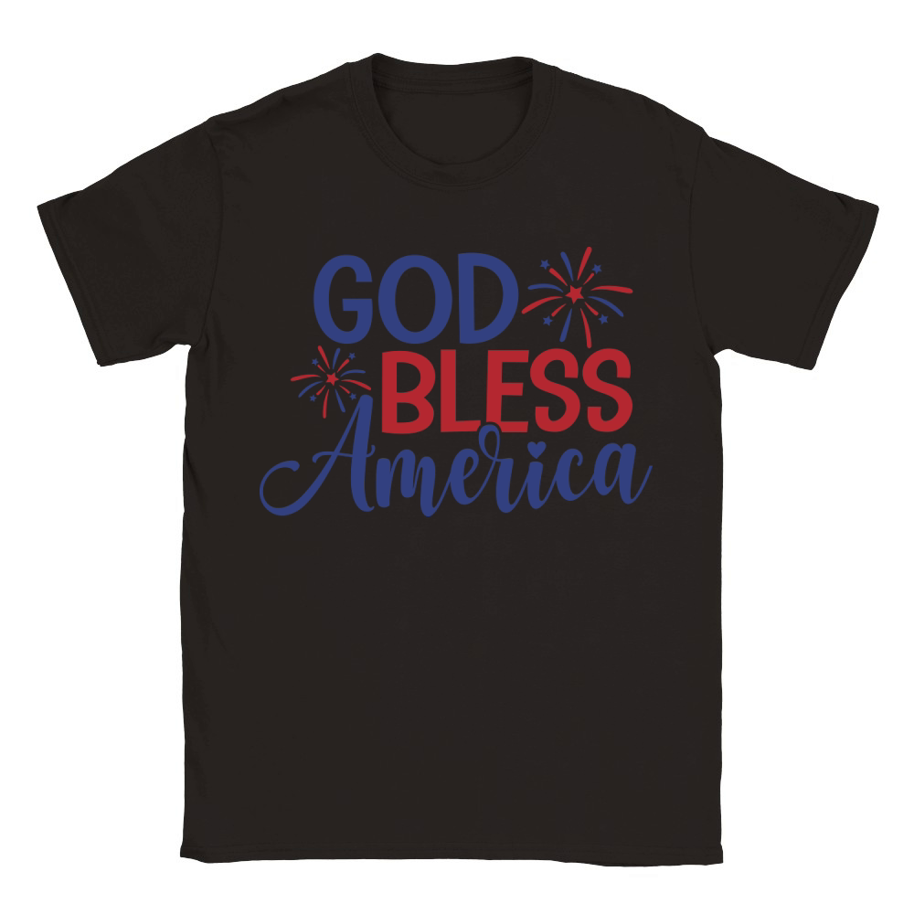 God Bless America Classic Kids Crewneck T-shirt