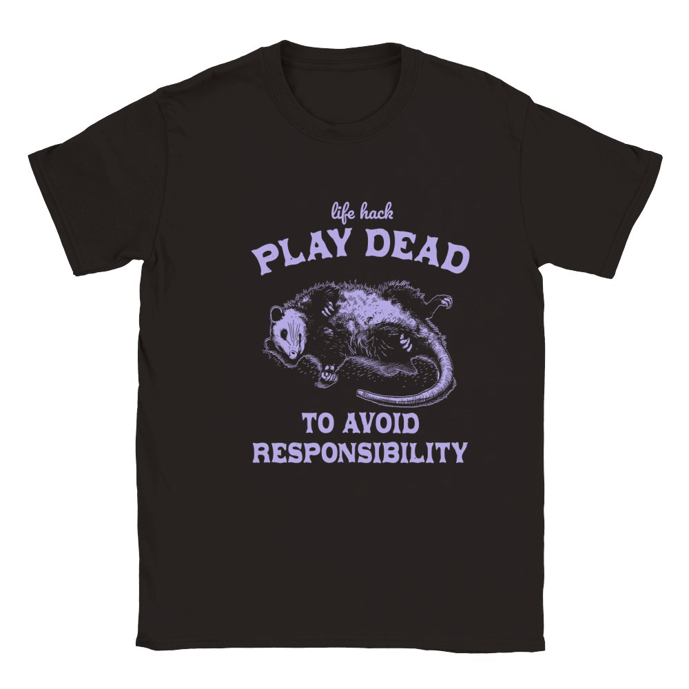 Life hack Play Dead To Avoid D Violet Classic Kids Crewneck T-shirt