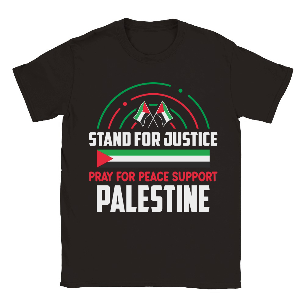 Stand For Justice Pray For Peace Support Palestine 06 Classic Kids Crewneck T-shirt