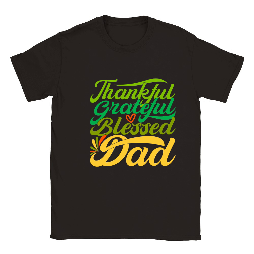 Thankful Grateful Blessed Dad 1 Classic Kids Crewneck T-shirt