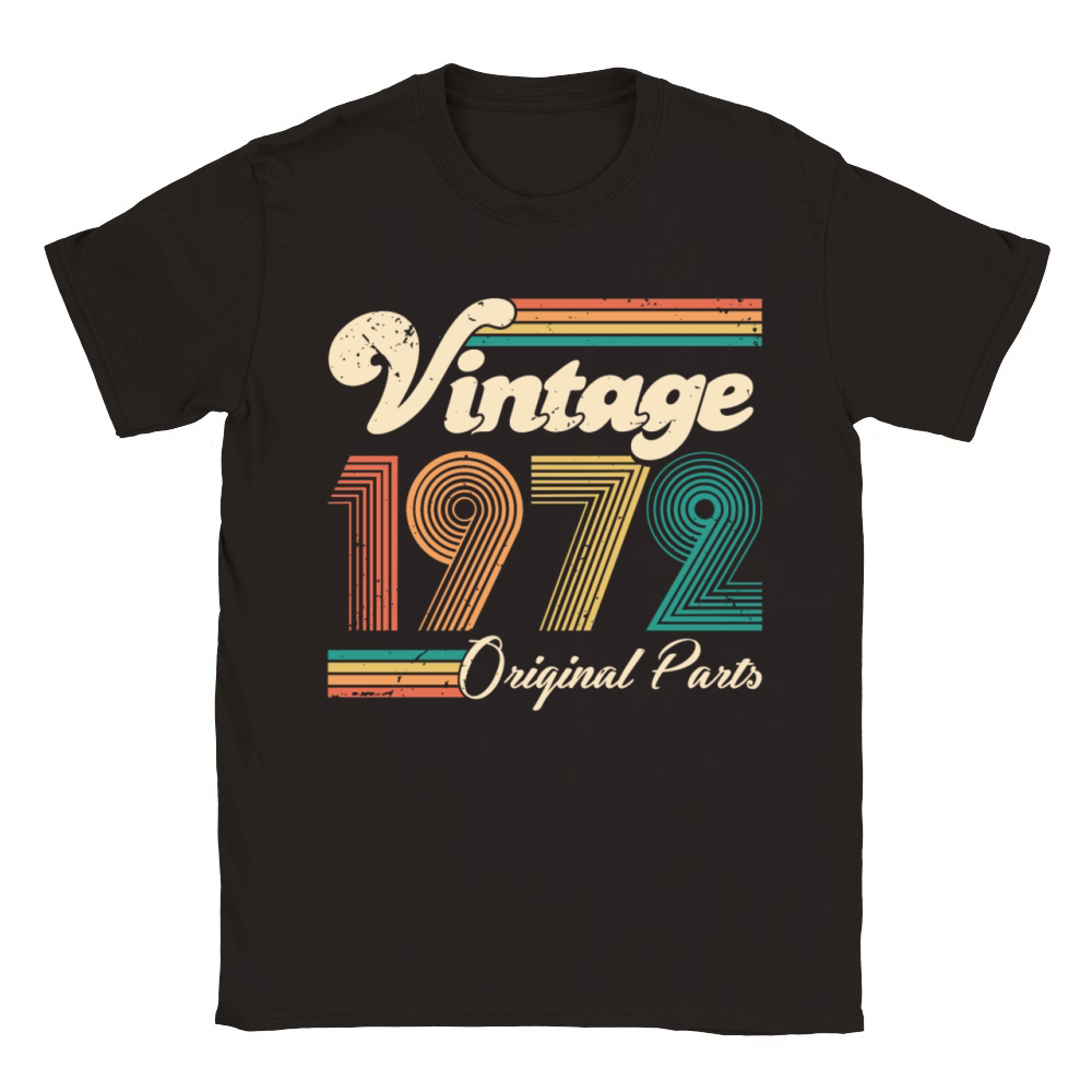 Vintage 1972 50th Birthday Fiftieth Gift Classic Kids Crewneck T-shirt