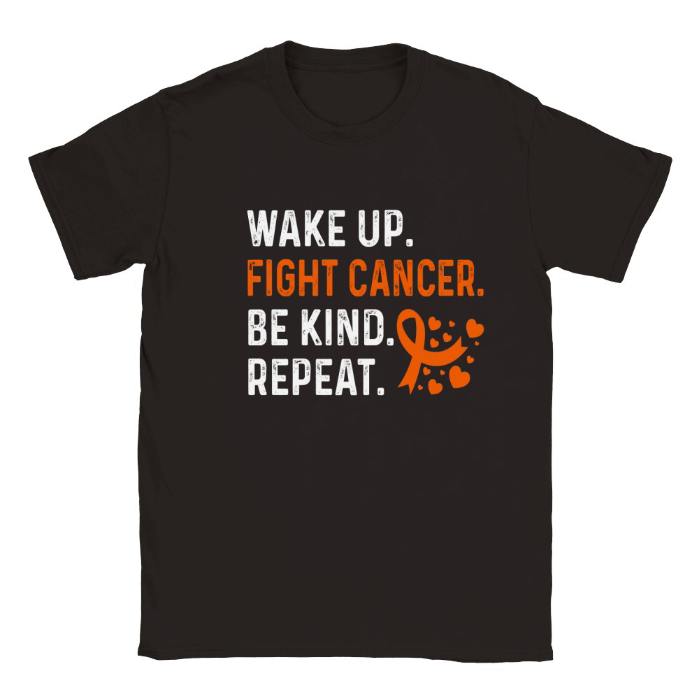 Wake Up, Fight Cancer, Be Kind, Repeat Classic Kids Crewneck T-shirt