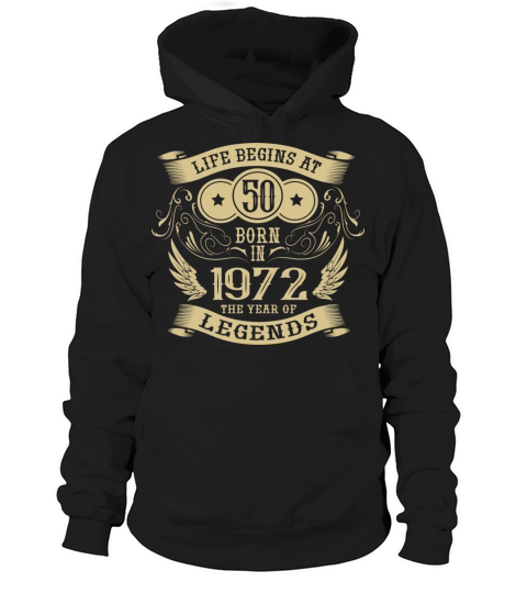 50th Birthday Gifts Vintage 1972 Birthday Hoodie Unisex