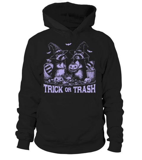 Trick Or Trash Halloween D Violet Hoodie Unisex