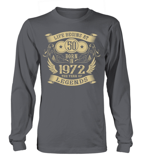 50th Birthday Gifts Vintage 1972 Birthday Long sleeved Unisex
