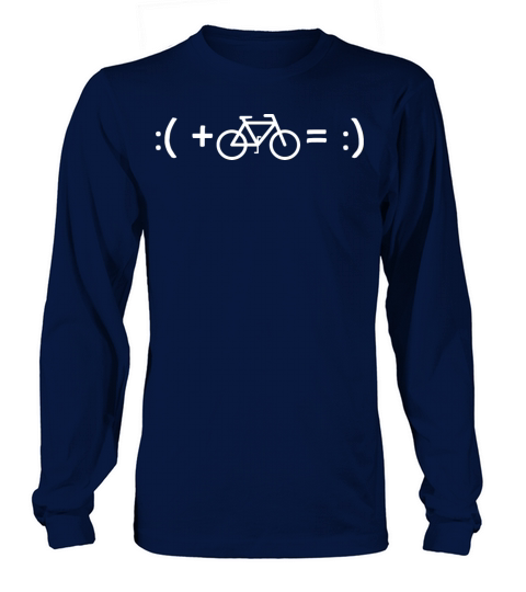 Bicycle Happyness Equation Smile Cycling Bike Idea Long sleeved Unisex