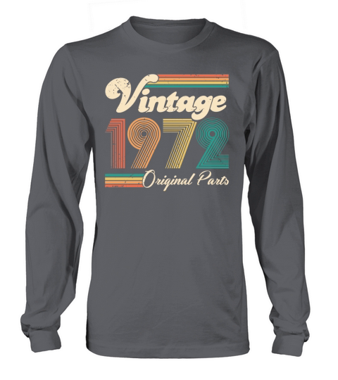 Vintage 1972 50th Birthday Fiftieth Gift Long sleeved Unisex