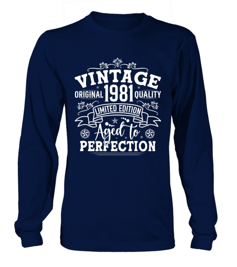 Vintage Birthday TShirt Design Bundle 1981 Long sleeved Unisex