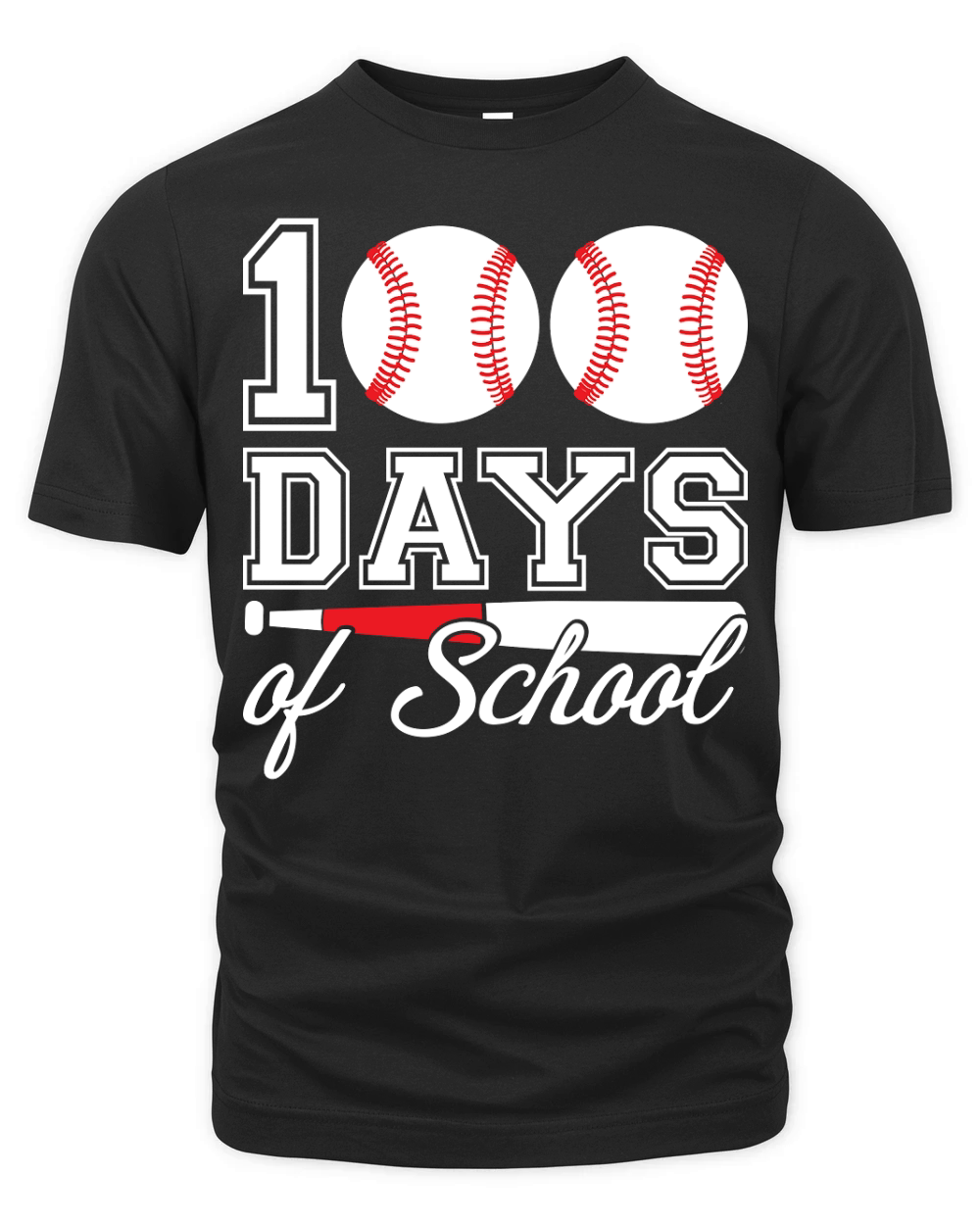 100 days of school for 100th day baseball student or teacher Organic Unisex T-shirt