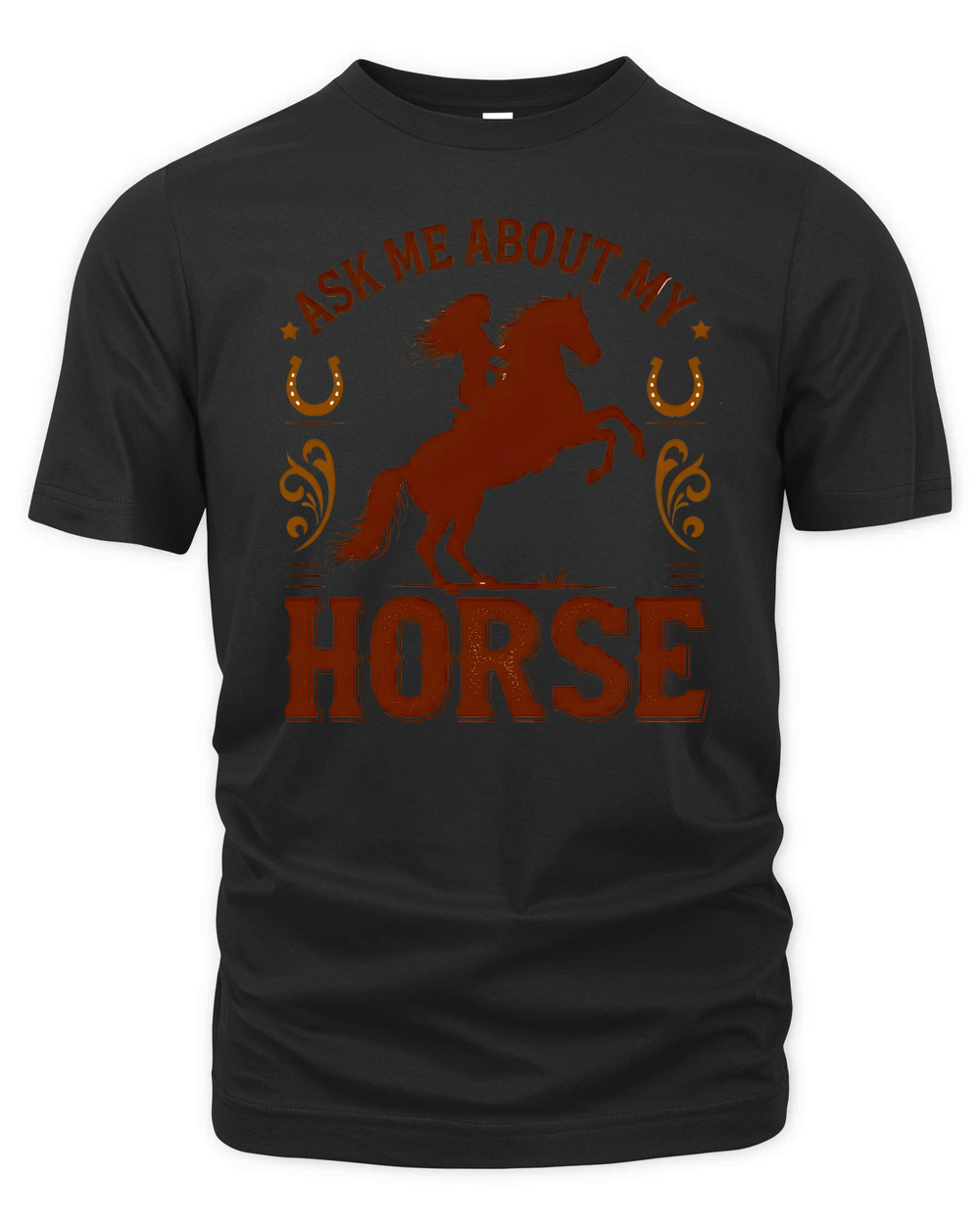 Ask Me About My Horse Organic Unisex T-shirt