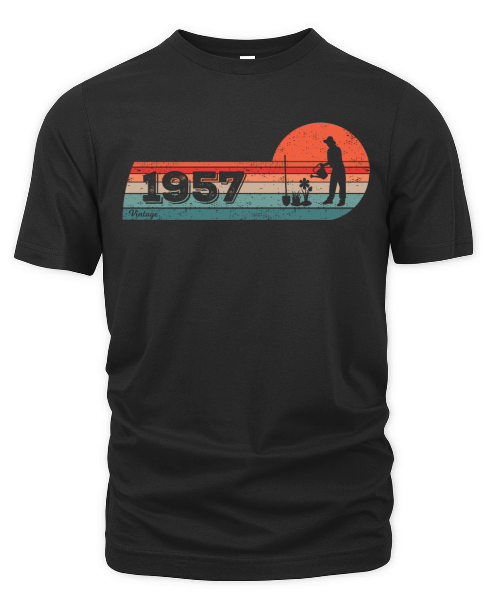 Gardener Vintage born 1957 Birthday Garden plants Organic Unisex T-shirt