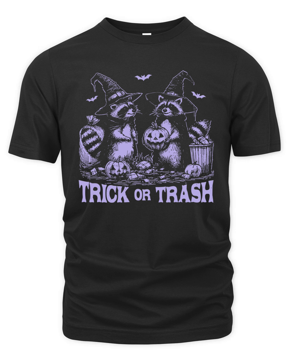 Trick Or Trash Halloween D Violet Organic Unisex T-shirt