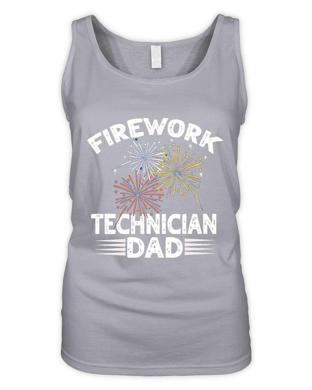 father day Firework Technician Daddy Funny America Organic Women's Tank Top