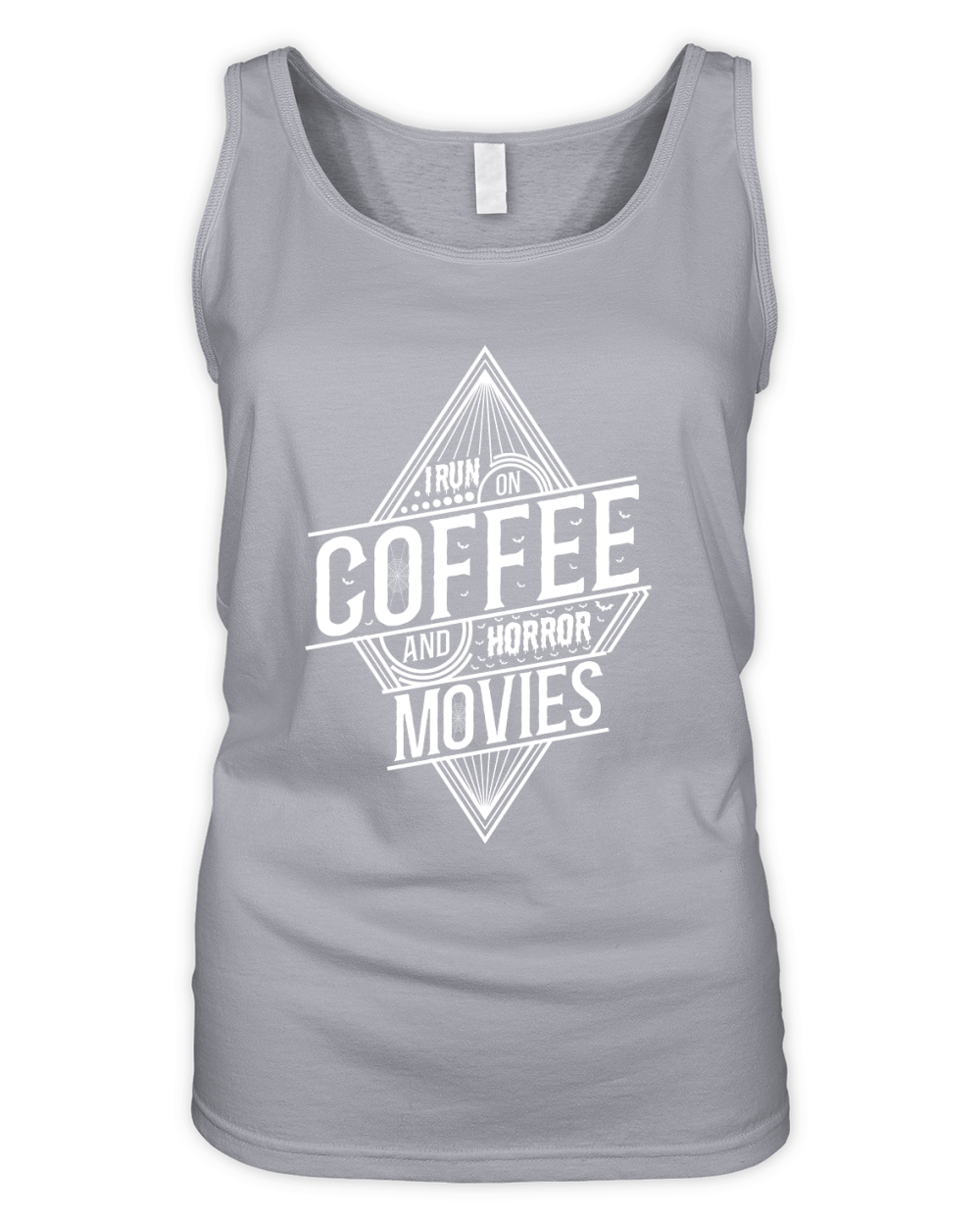 I run on coffef and horror movies 02 Organic Women's Tank Top