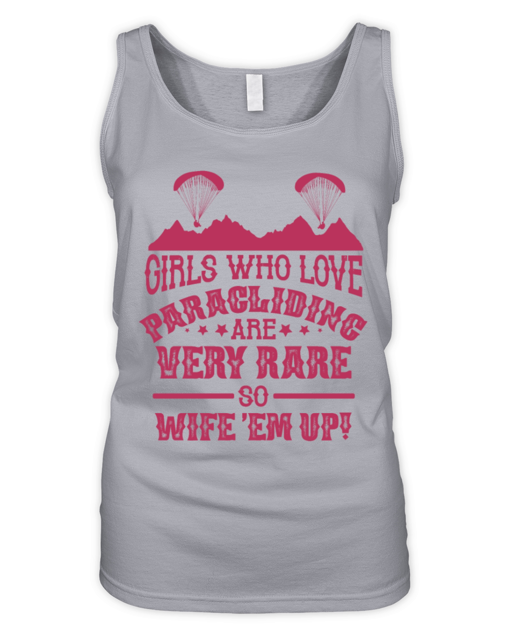Paraglider Girls Funny Paragliding Paramotor Organic Women's Tank Top