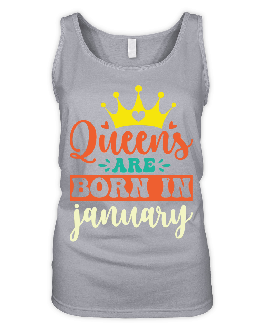 Queens Are Born In January Organic Women's Tank Top