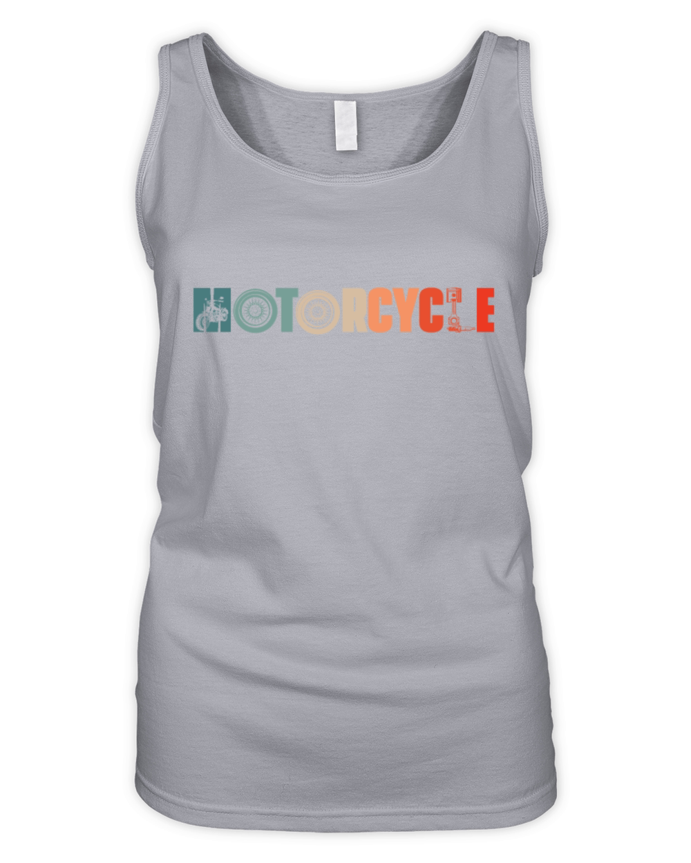 Retro Motorcycle Vintage Motorbike Biker Rider Organic Women's Tank Top
