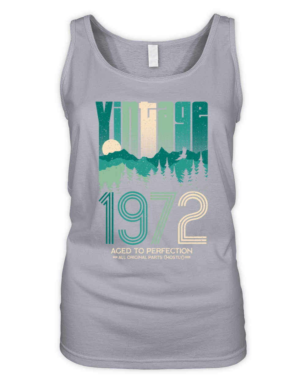 Vintage 1972 - 50 years old - 50th birthday gift Organic Women's Tank Top