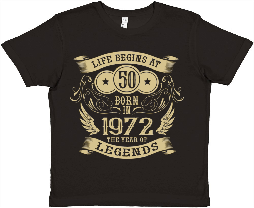 50th Birthday Gifts Vintage 1972 Birthday Premium Kids Crewneck T-shirt