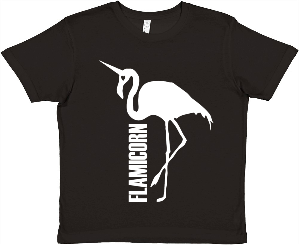 flamingo unicorn hybrid creature hybrids white Premium Kids Crewneck T-shirt