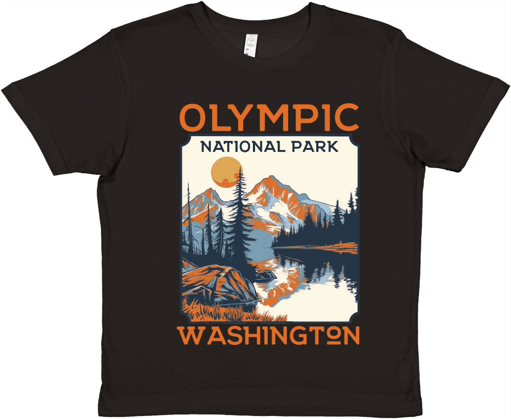 Olympic National Park Washington Premium Kids Crewneck T-shirt