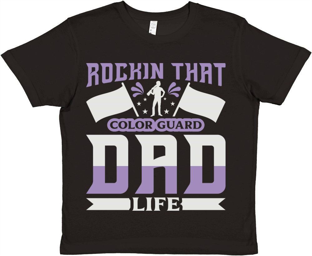Rockin That Color Guard Dad Life 07 Premium Kids Crewneck T-shirt