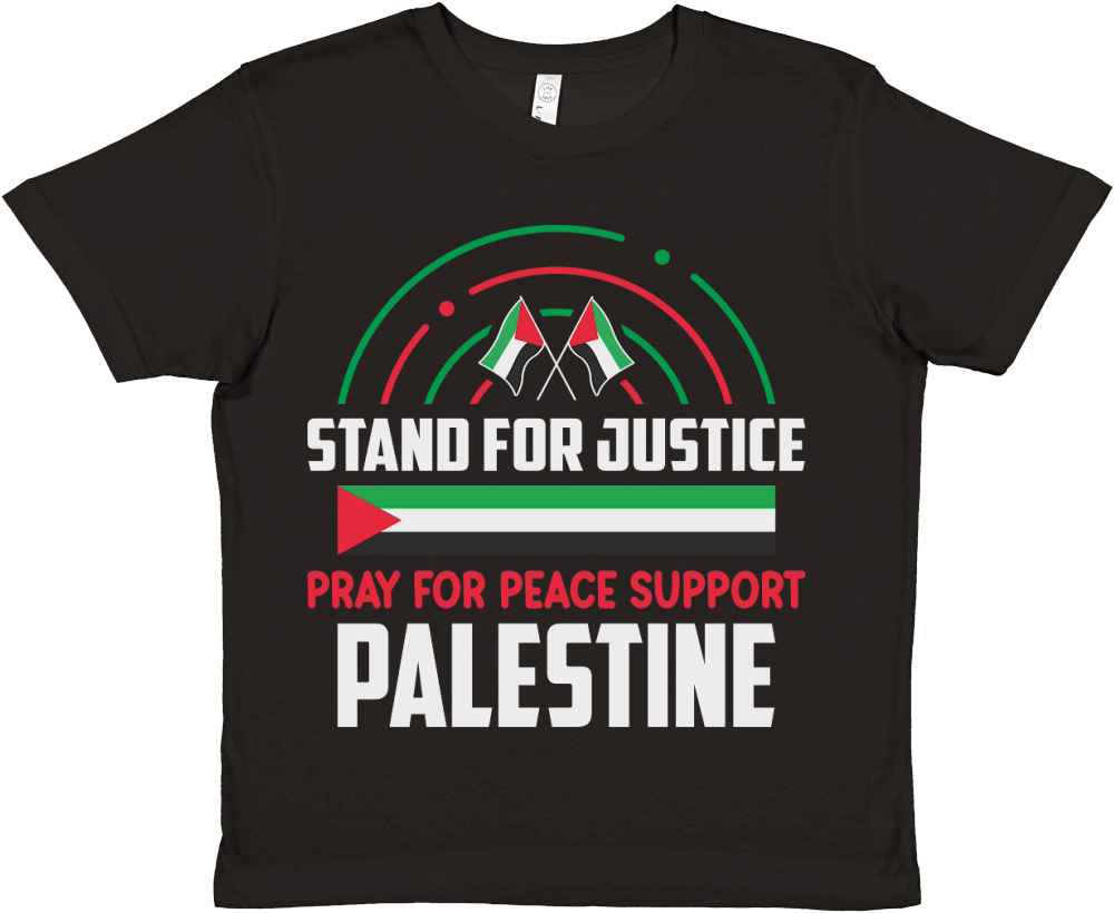 Stand For Justice Pray For Peace Support Palestine 06 Premium Kids Crewneck T-shirt
