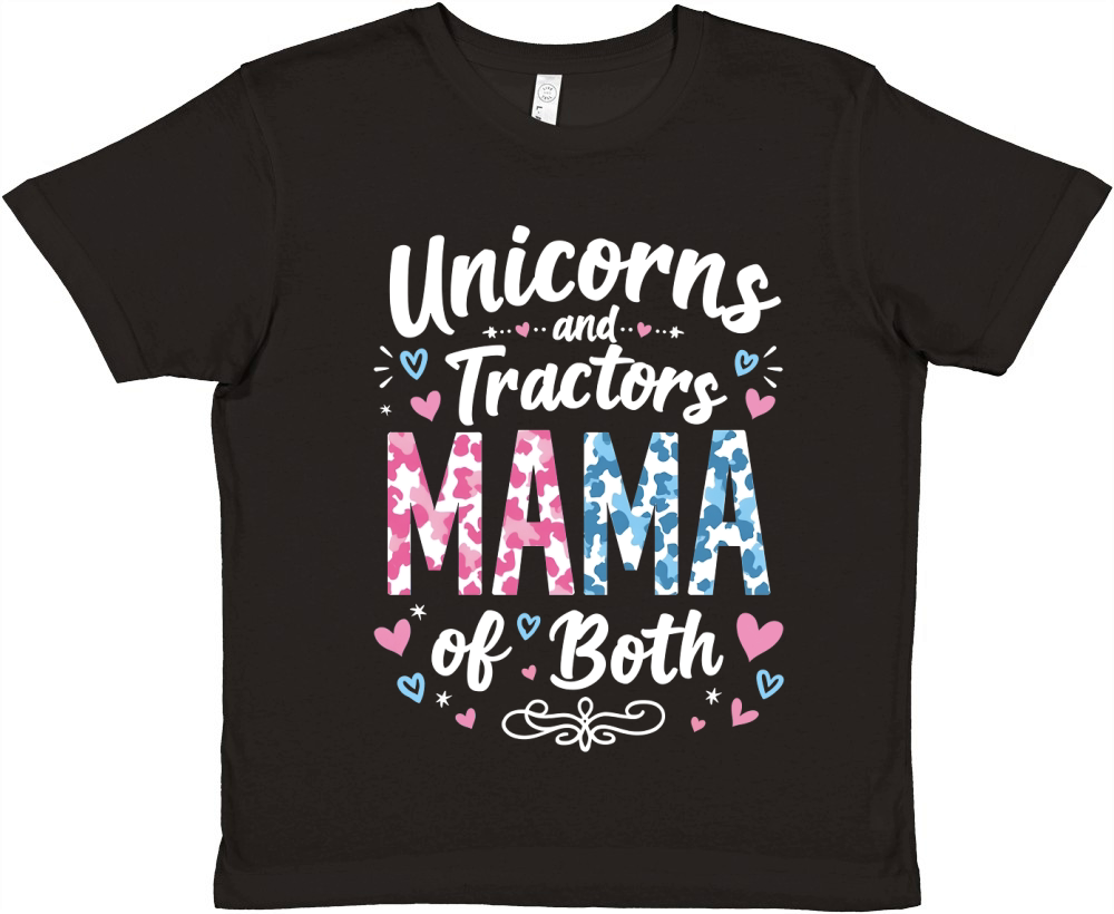 Unicorns and tractors mama of both Premium Kids Crewneck T-shirt