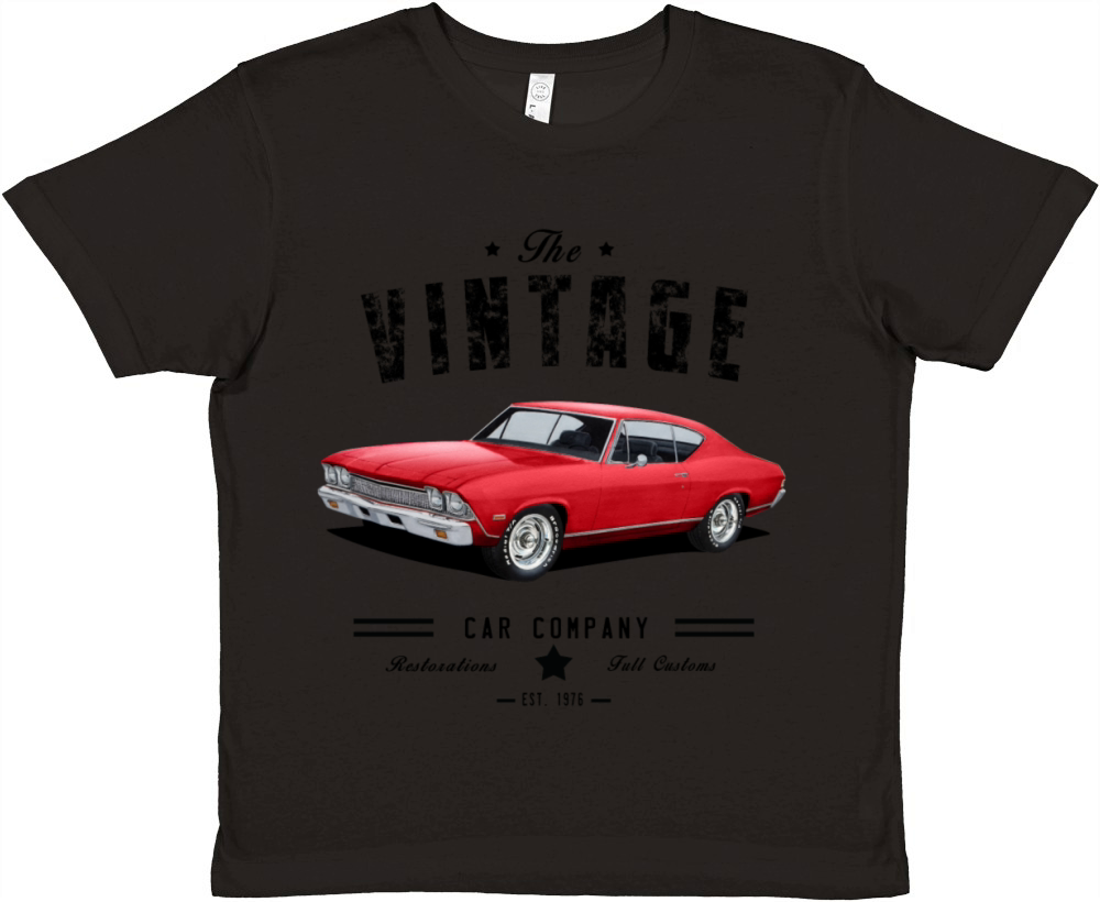 vintage car co chevelle Premium Kids Crewneck T-shirt