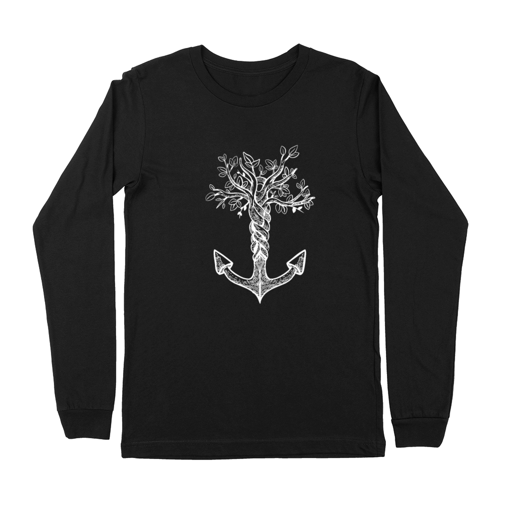 Anchor Roots Adventure Sailing Boating Vintage Premium Long Sleeve