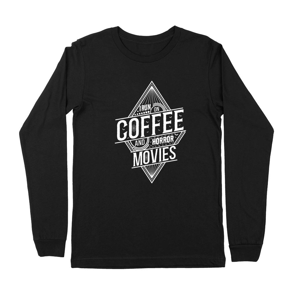 I run on coffef and horror movies 02 Premium Long Sleeve