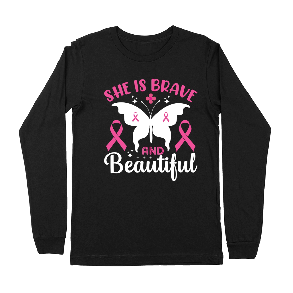 She is brave and beautiful Premium Long Sleeve